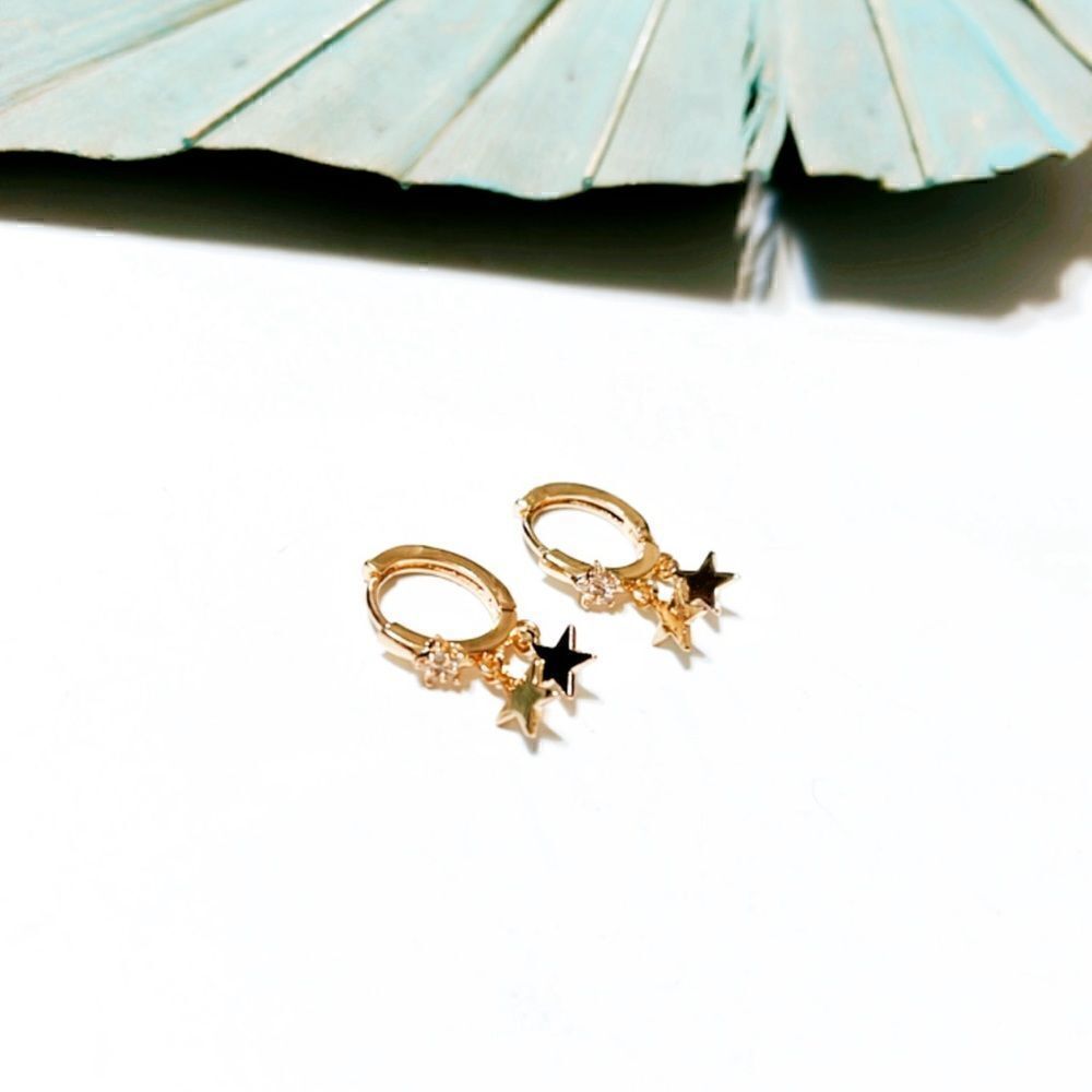 star hoop earrings #144